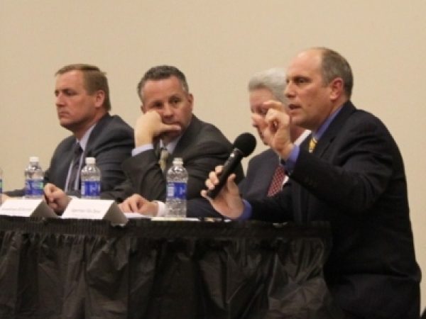 Turlock Government Night 2011. Left to Right: Congressman Jeff Denham, State Senator Anthony Cannella, Assemblyman Bill Berryhill, and Stanislaus County Supervisor Vito Chiesa. 02-24-11